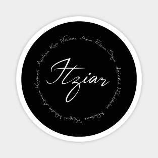 Itziar Roles White Lettering Concept Magnet